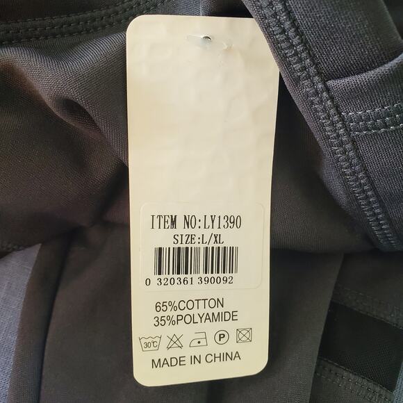 Yuna Fashion Pocket Sheer Slits Gray Workout Athleisure Leggings L/XL - Picture 8 of 8